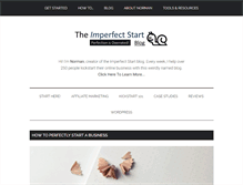 Tablet Screenshot of imperfectstart.com